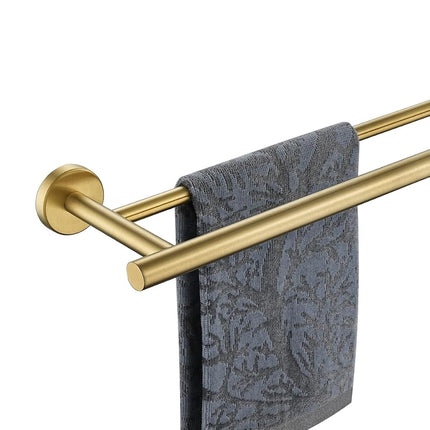 JQK Gold Double Towel Bar, 19 Inch 304 Stainless S
