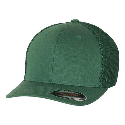 Flexfit Unisex's Mesh Fitted Trucker Hat, Black, O