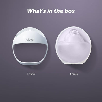 Elvie Curve Manual Wearable Breast Pump | Hands-Free, Kick-Proof, Portable Silicone Pump that Can Be Worn in-Bra for Gentle, Natural Milk Expression | Breast Feeding Essentials White