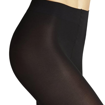 FALKE Women's Pure Matt 50 DEN W Ti Semi-Opaque Plain Tights 1 Pair, Black 3009, S