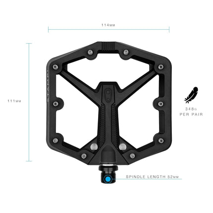 Crankbrothers Stamp 1 Version 2 MTB Pedal, Large Black