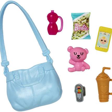 Barbie Skipper Babysitters Doll Playset, Brunette Skipper Doll with Brown Baby Doll, Baby Stroller and Doll Accessories, Toys for Ages 3 and Up, Two Dolls, FJB00