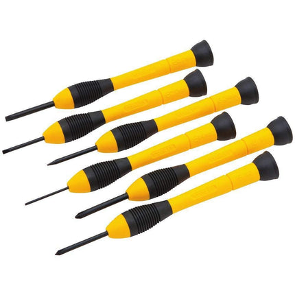 Stanley 6-Piece Precision Screwdriver Set, Black/Yellow
