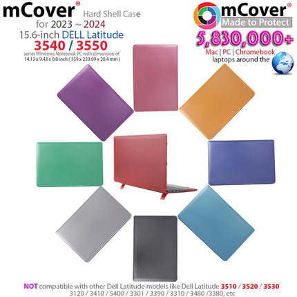mCover Case Compatible ONLY with 2023-2024 15.6" Dell Latitude 3540/3550 Series Laptop Computer (NOT Fitting Any Other Dell Models) - Blue