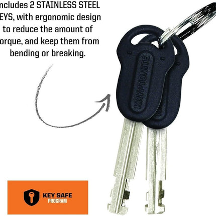 Kryptonite Kryptolok ATB Bike U-Lock, Heavy Duty Anti-Theft Sold Secure Gold U Lock, 12.7mm Shackle with Mounting Bracket and Keys, High Security Lock for Wide Tires E-Bike Scooter Road Mountain Bike