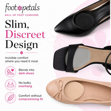 Foot Petals Women's Round, Ball of Foot Cushion, Black/Grey/Khaki Combo, One Size, Black/Grey/Khaki Combo, One Size
