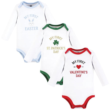 Hudson Baby mamelucos de algodón para bebé unisex, diseño navideño, color blanco, 6-9 meses