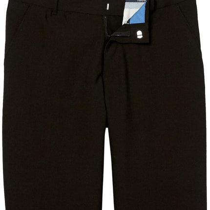 Pantalon habillé bi-extensible à devant plat IZOD pour garçons, sergé noir, 6