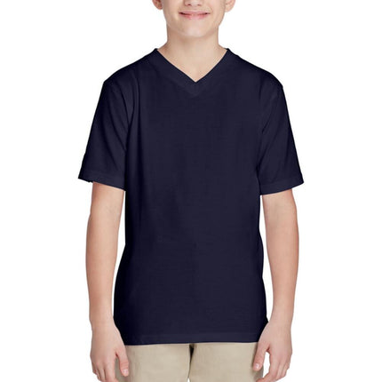French Toast Boys' Short Sleeve V-Neck Tee, Navy, 