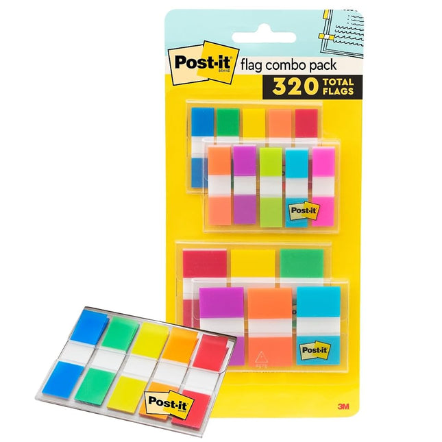 Post-it Flags Combo Pack, 4 On-The-Go Dispensers/P
