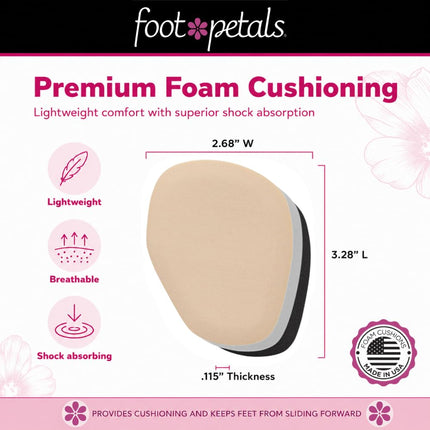 Foot Petals Women's Round, Ball of Foot Cushion, Black/Grey/Khaki Combo, One Size, Black/Grey/Khaki Combo, One Size