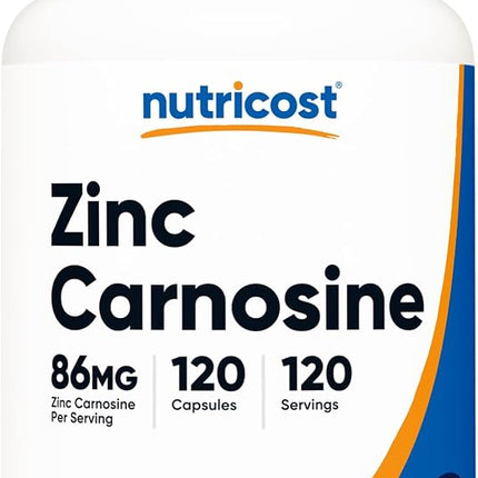 Nutricost Zinc Carnosine 86mg, 120 Capsules - Non-