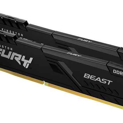 Kingston FURY Beast 32 GB (2 x 16 GB) 3600 MHz DDR4 CL18 Desktop Memory Kit of 2 KF436C18BBK2/32, Black