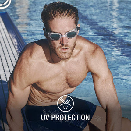 Speedo Hydrospex Classic Goggles, Smoke Ice, One Size