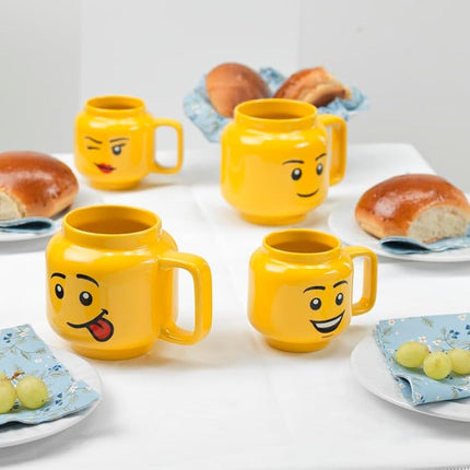 Room Copenhagen LEGO Ceramic Mug, Silly Boy Face, Large
