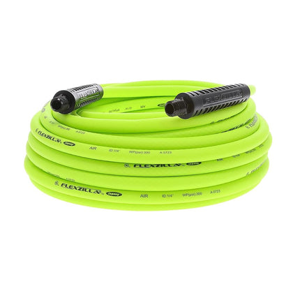 Flexzilla HFZ1450YW2 Air Hose, 50 ft, MNPT Fittings, Heavy Duty, Lightweight, Hybrid, ZillaGreen-HFZ1450YW2, 1/4" (inches) x 50' (feet)