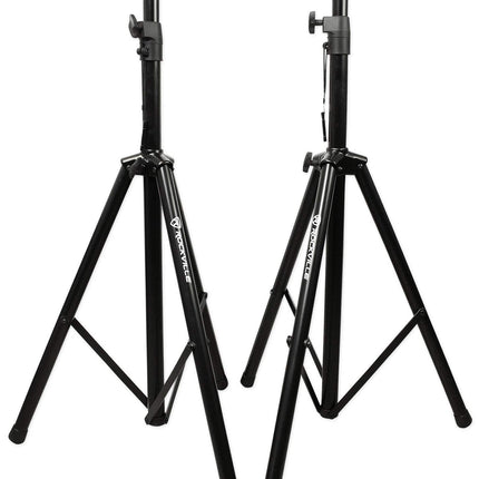 Rockville Par de soportes de altavoz de DJ PA tipo trípode + funda de transporte negros RVSS2