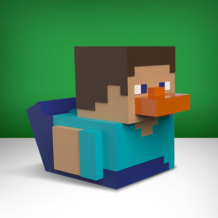 TUBBZ: Minecraft - Steve Blocky Hero Rubber Duck Collectable Toy 9 cm