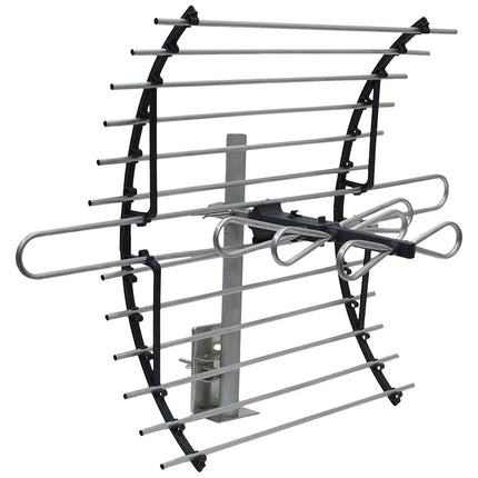 GE Attic Mount TV Antenna, Long Range Antenna, Supports 4K 1080P Digital HDTV VHF UHF, Indoor Directional Antenna, Mounting Pole Included, Out of Sight Compact Design, 33692