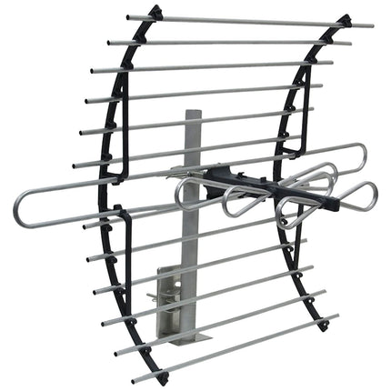 GE Attic Mount TV Antenna, Long Range Antenna, Supports 4K 1080P Digital HDTV VHF UHF, Indoor Directional Antenna, Mounting Pole Included, Out of Sight Compact Design, 33692