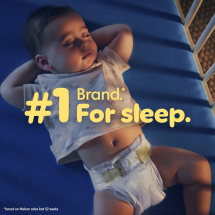 Pampers ZZZ Overnight Diapers, Size 6 (35+ lbs), 72 Count, Nighttime Protection Disposable Baby Diaper, Night Time Leak and Skin Protection