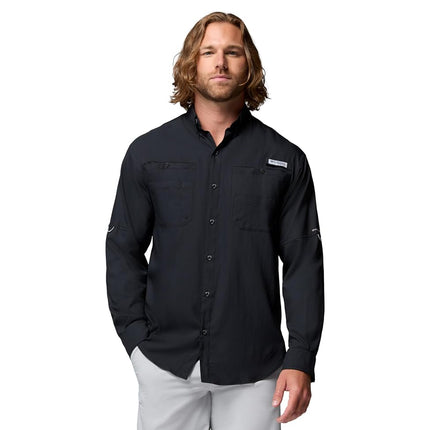 Columbia Men's Plus Tamiami II Long Sleeve Shirt, Black - Large