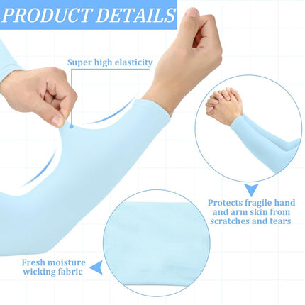 Janmercy 8 Pairs Arm Sleeves Thin Skin Protectors, Mixed Colors, One Size