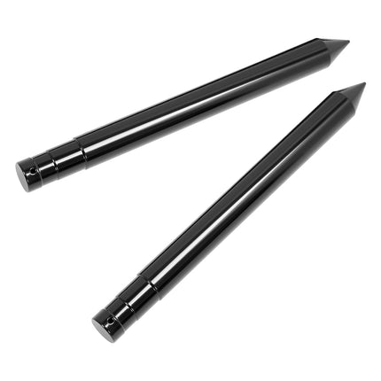 ALMULOO Stabilisateur de pique à balle de foin 17 pouces pour plaque de montage de chargeur compact, tracteurs, chargeurs, fourches à balles de foin, accessoire à pointe, revêtement en poudre 3000 LBS, noir