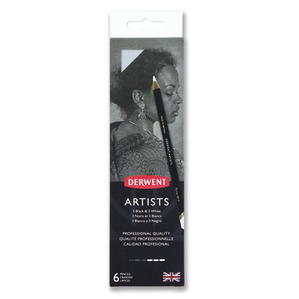 Derwent Artists Black & White Colouring Pencils Wi