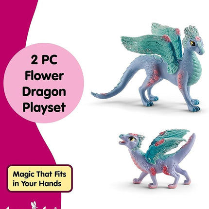 Schleich Bayala - 2Pc Flower Dragon And Baby Toy Figurine - Kids 5+ | 70592
