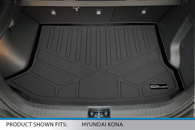 SMARTLINER Tapis de coffre sur mesure tous temps, noir, pour Hyundai Kona 2018-2019