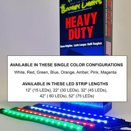 Tira LED blanca de alta resistencia Boogey Lights PGU-HDUTY-WH-60L