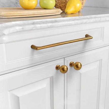 Asidrama 6 Pack 11.3 Inch(288mm) Antique Brass Cabinet Pulls Cabinet Handles Cupboard Handles Kitchen Cabinet Hardware for Cupboard Drawer Pulls