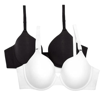 Fruit of the Loom Women's T-Shirt Bra, White/Black