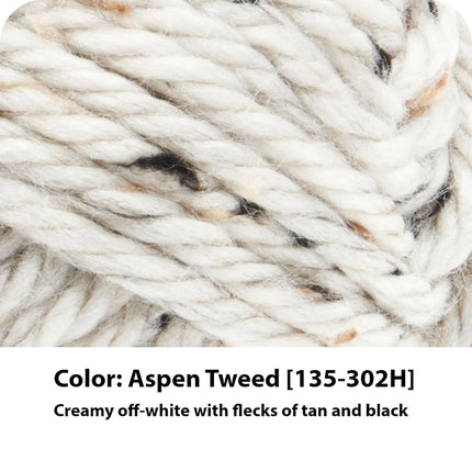 Lion Brand Yarn 135-302H Yarn, 3-Pack, Aspen Tweed 3 Pack