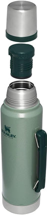 Stanley Classic Vacuum Insulated Wide Mouth Bottle - Hammertone Green - BPA-Free 18/8 Stainless Steel Thermos for Cold & Hot Beverages - 1.1 QT
