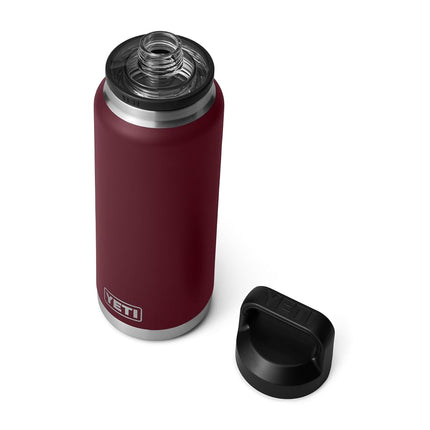 YETI Rambler 36 oz Bottle, Vacuum Insulated, Stainless Steel with Chug Cap, Wild Vine Red