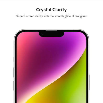 Belkin UltraGlass iPhone 14 Plus, iPhone 13 Pro Max Screen Protector, AntiMicrobial-Treated, Easy Bubble Free Application with Included Installation Guide Tray, 9H Hardness Tested, Tempered Glass