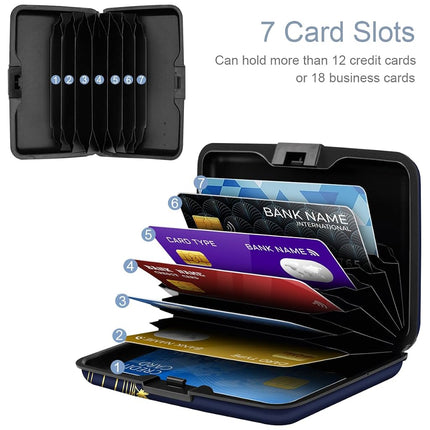 Mini Credit Card Holder for Women or Men,RFID Blocking Slim Hard Card Case ID Case Travel Wallet, Dandelion, S