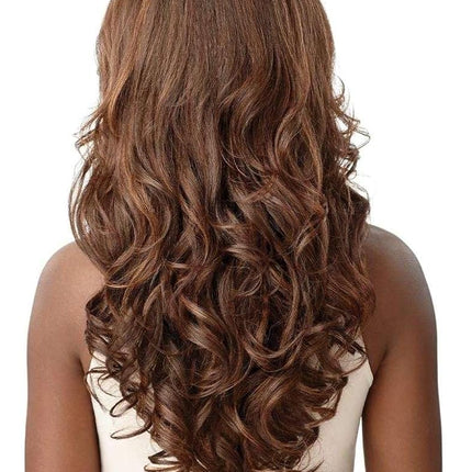 Outre Synthetic Quick Weave Half Wig - NEESHA H304 (Color:DR2/CHOCOLATE SWIRL)