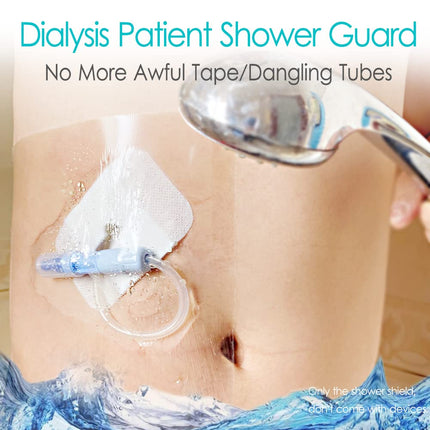 Hola Health Shower Protector [Pack of 25], 10" x 12" Dialysis Catheter Shower Cover Shower Shields PD PICC Line Water Barrier, Waterproof Wound Bandage Protector Disposable Transparent