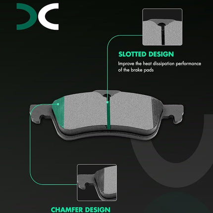 SCITOO Ceramic Brake Pads, 4pcs Rear Brake Pads Brakes Kits fit for 2002-2008 for MINI COOPER