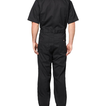 Dickies FLEX Short Sleeve Coveralls, BLACK, M S, Black, Medium