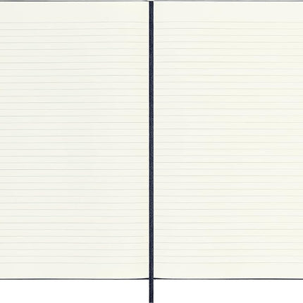 Moleskine Classic Notebook, Notebook With Ruled Pages, Hard Cover and Elastic Closure, Sapphire Blue, XL, 19 x 25 cm, 192 Pages
