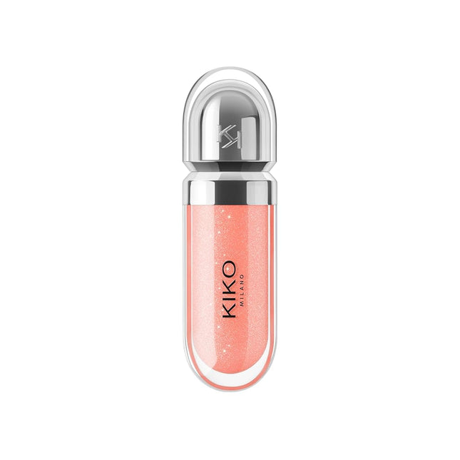 Kiko MILANO - 3d Hydra Lip Gloss 03 Softening Lipgloss for a 3D look | Pearly Apricot Color | Non-Comedogenic | Professional Makeup | Made in Italy