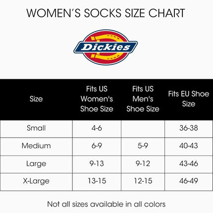 Dickies Women's Dri-tech Advanced Moisture Wicking Mid-Crew Socks, Available in M-l (6,12, Black Assorted (6 Pairs), Medium (Pack of 6)