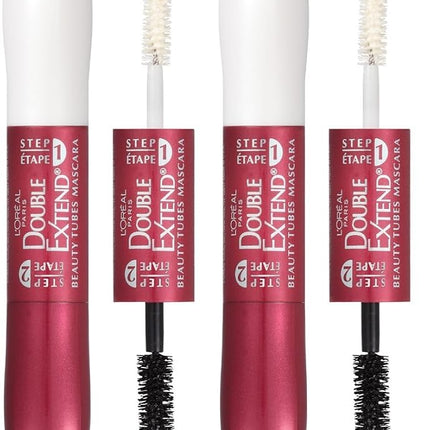 L'Or�al Paris Makeup Double Extend Beauty Tubes Lengthening 2 Step Mascara, Black, 0.33 fl. oz.