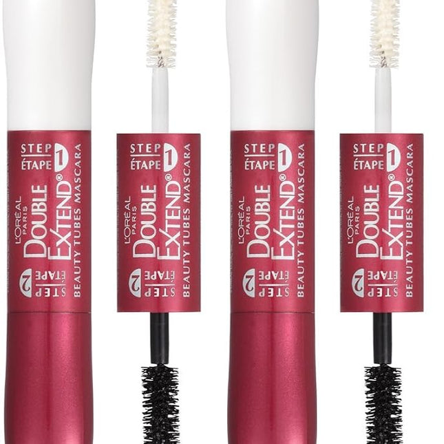 L'Or�al Paris Makeup Double Extend Beauty Tubes Lengthening 2 Step Mascara, Black, 0.33 fl. oz.