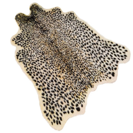 Leopard Print Rug 3.3" Wx3.1 L Feet Faux Cowhide S