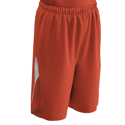 CHAMPRO Pivot Reversible Polyester Basketball Short, Youth Large, Orange, White